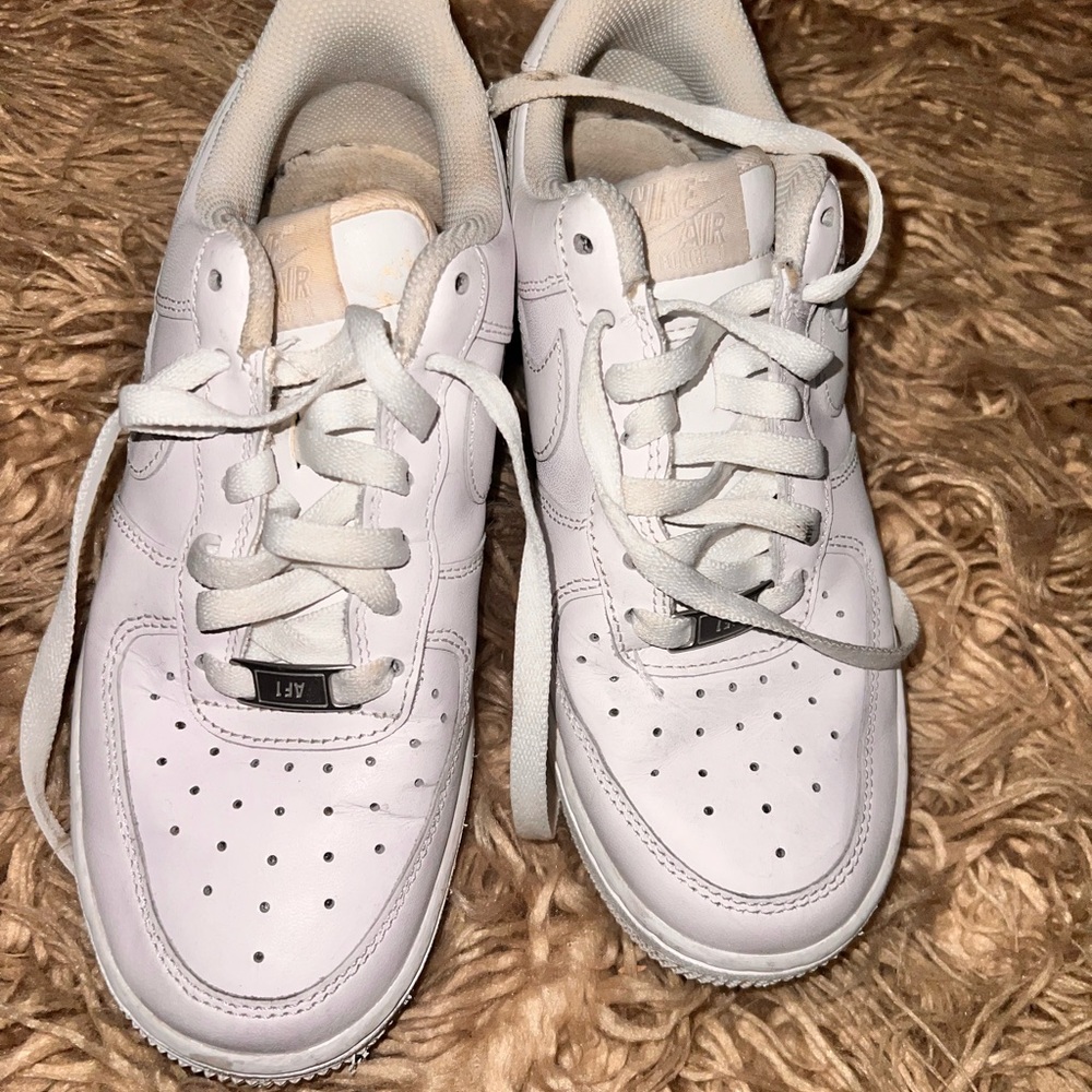 Nike Kids White Air Force 1 Shoes